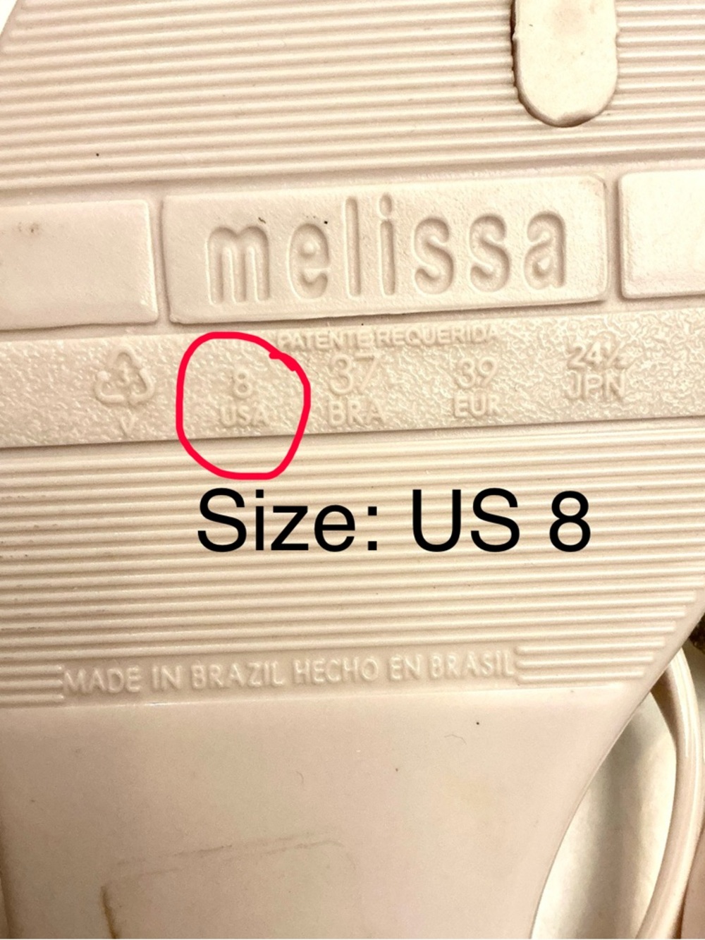 Melissa Harmonic Bow III PVC Gold Glitter Bow Flat Thong Flipflop Sandal Size: 8 - Picture 15 of 15